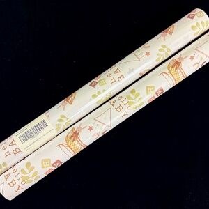 New LeZakaa Baby Shower Gift Wrapping Paper 1.75 Rolls Beige Hello Baby Unisex